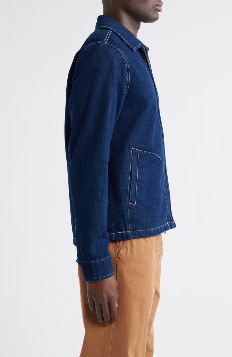 Brixton Mechanic Garage Zip Denim Jacket, Alternate, color,