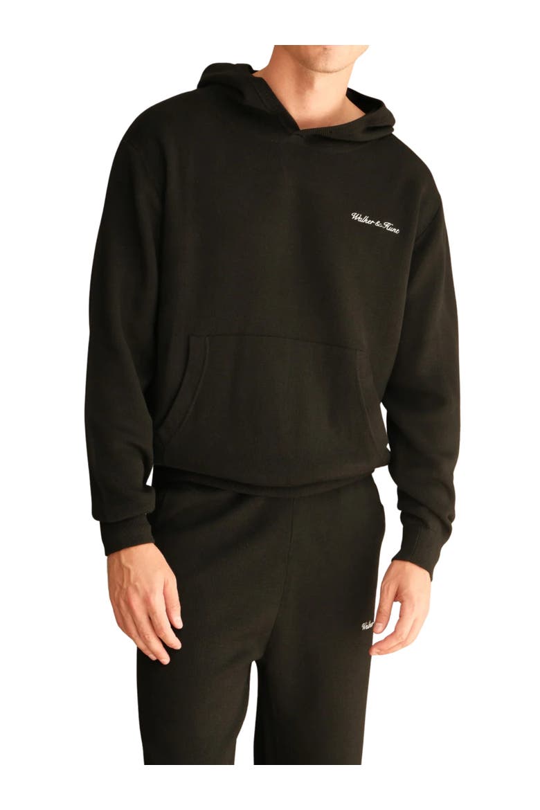 Merino Blend Knitted Hoodie, Main, color, Black