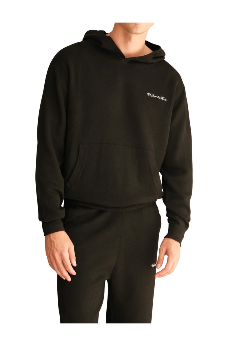 Walker & Hunt Merino Blend Knitted Hoodie, Main, color, Black