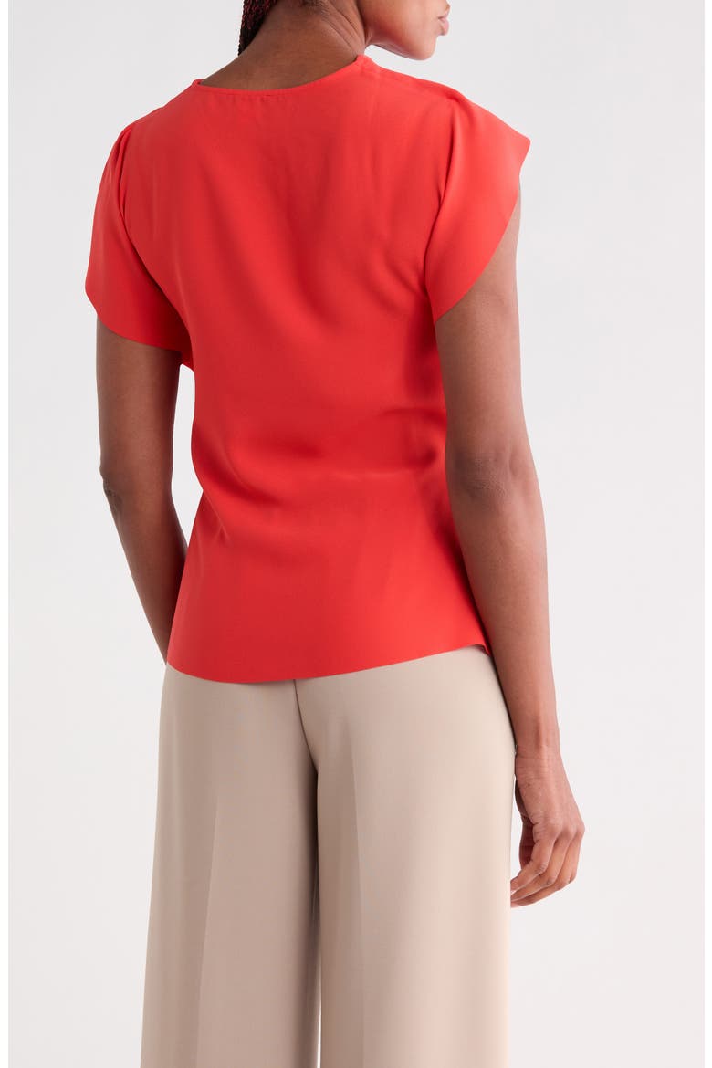 Natalie Drape Neck Shell, Alternate, color, ORANGE