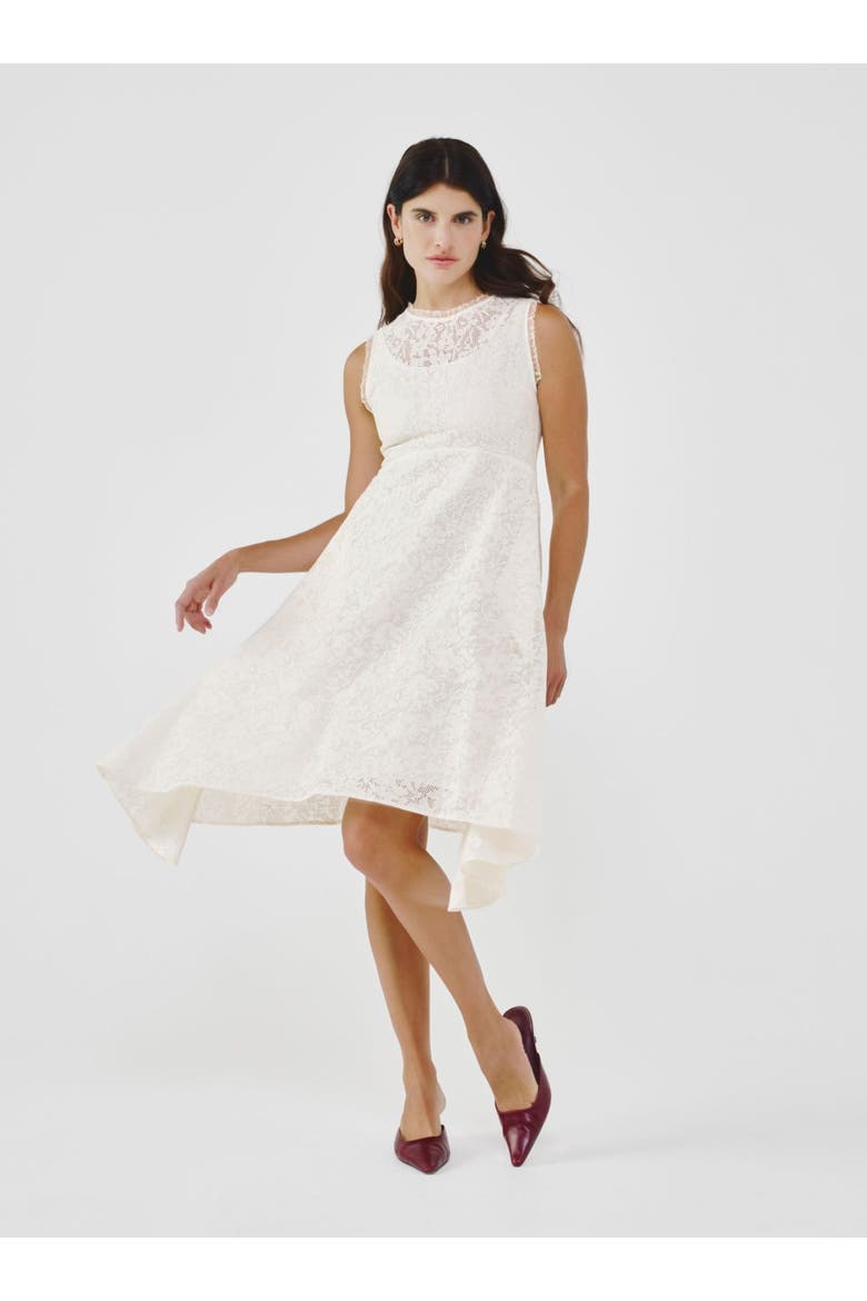 Organic Cotton Lace Dress, Alternate, color, Off-white