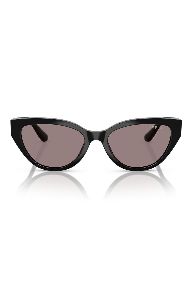 50mm Cat Eye Sunglasses, Main, color, BLACK