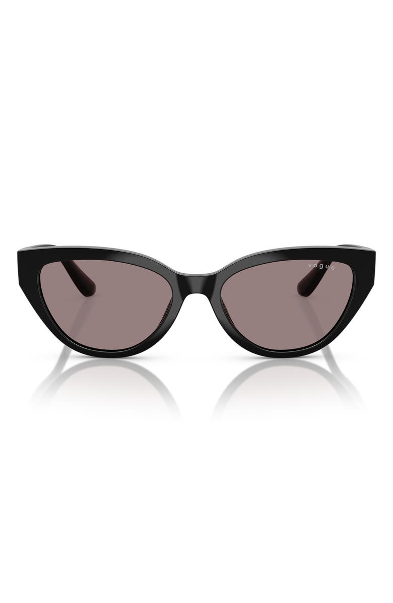 VOGUE 50mm Cat Eye Sunglasses, Main, color, Black