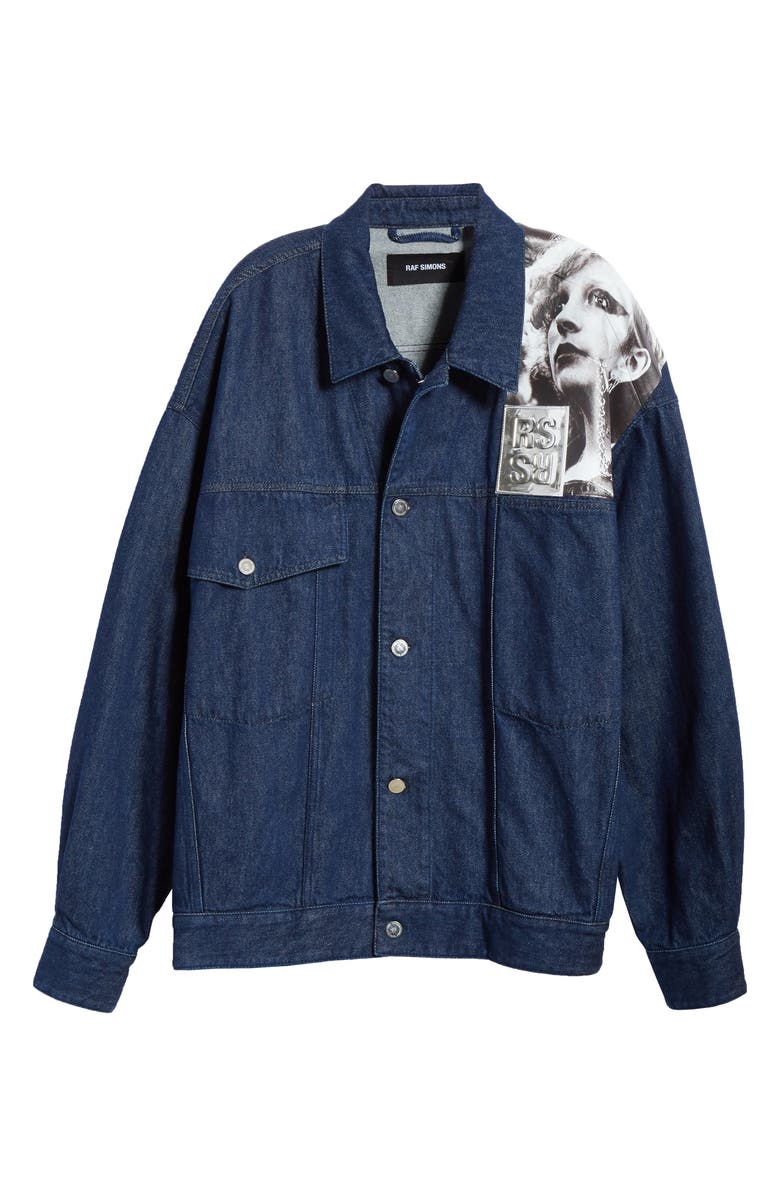 Raf Simons Punkette Oversize Denim Jacket, Alternate, color,