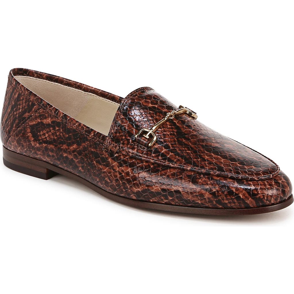 Sam Edelman Loraine Bit Loafer Stable Brown Python Leather In Stable Brown