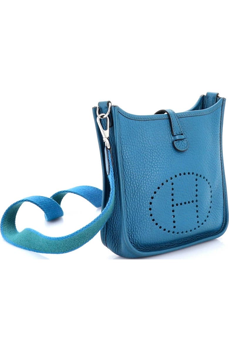 Pre-Owned Hermes Evelyne Bag Gen III Clemence TPM, Alternate, color, Bleu Izmir