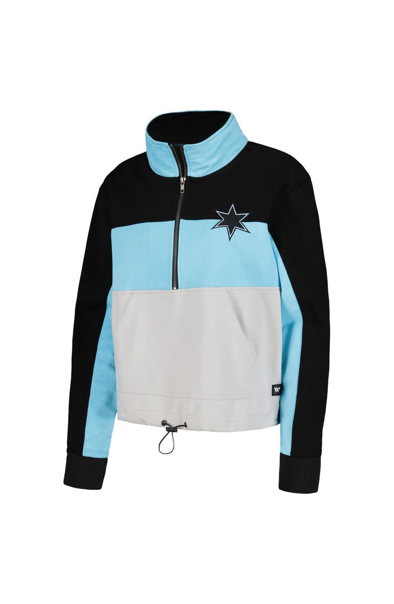 THE WILD COLLECTIVE Women's The Wild Collective Blue Minnesota United FC Fleece Half-Zip Jacket, Alternate, color, Blue