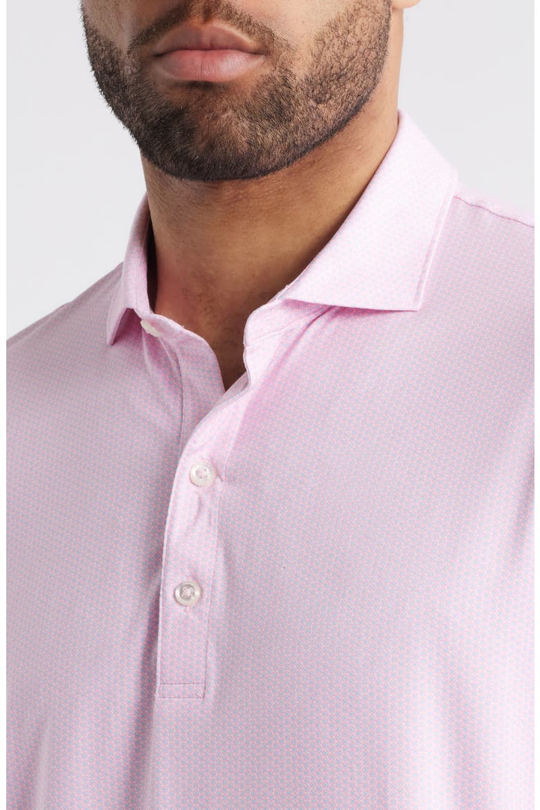 Marlin Microprint Featherweight Performance Polo, Alternate, color, AZALEA