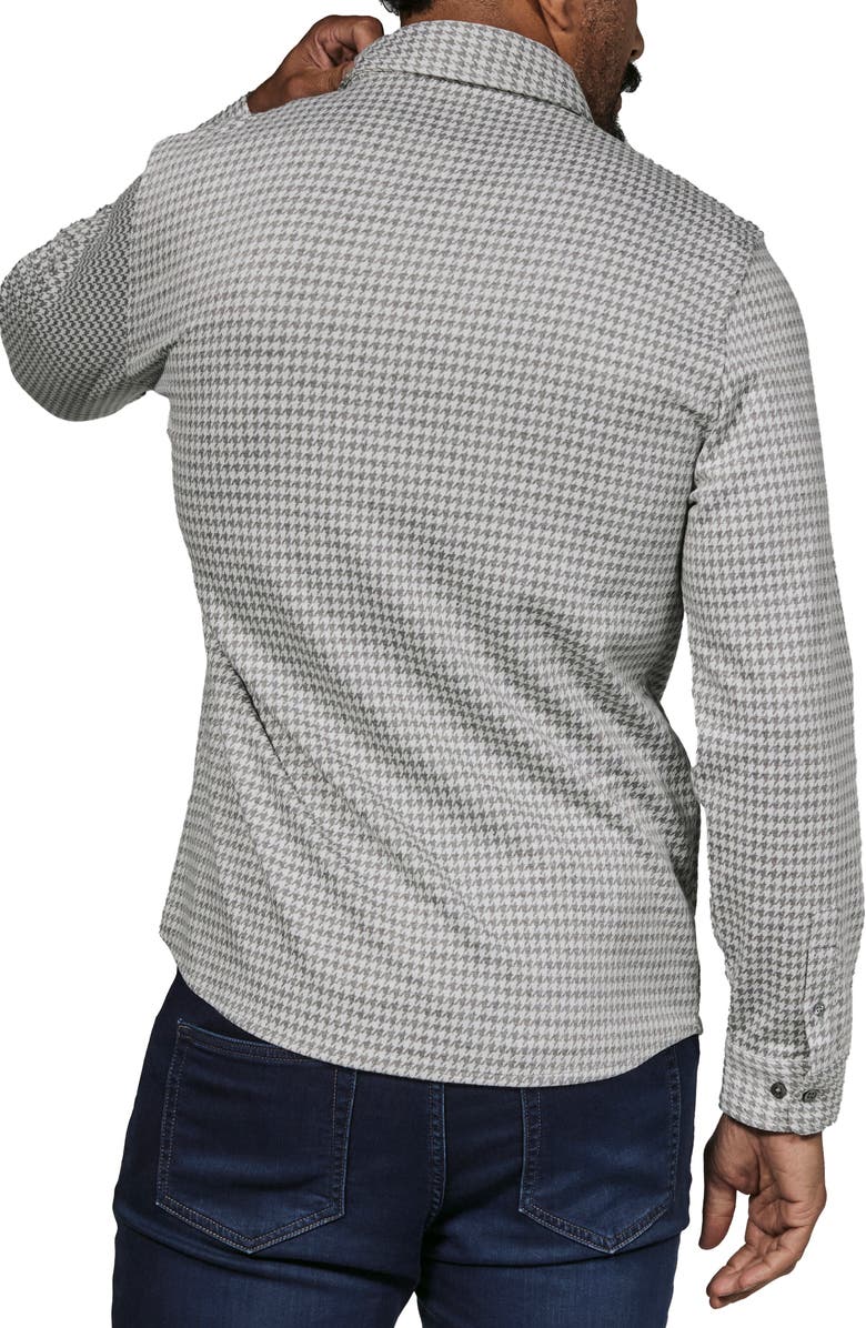 7 Diamonds Generation Houndstooth Knit Button-Up Shirt, Alternate, color, 