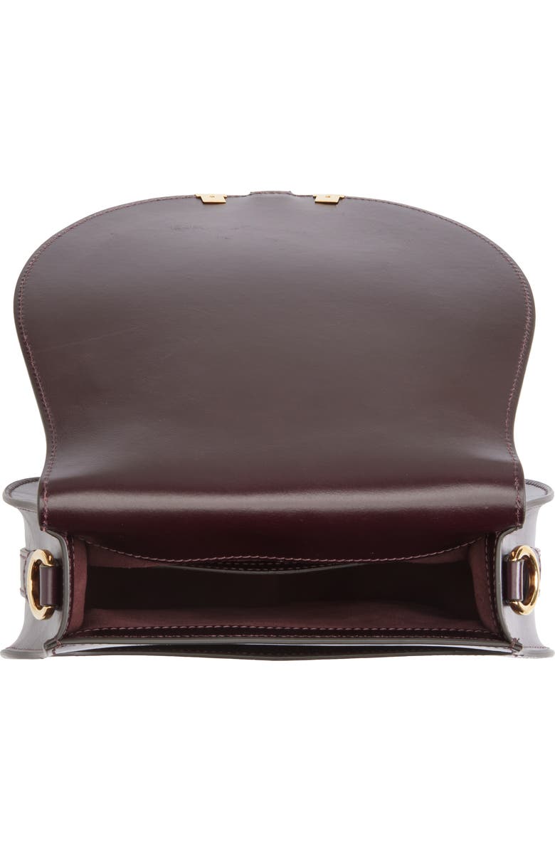 Chloé Medium Marcie Shiny Leather Crossbody Bag, Alternate, color, Auburn Red