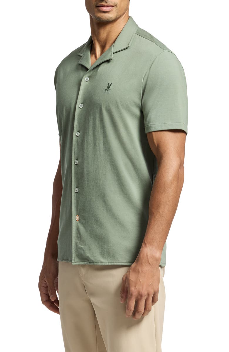 Psycho Bunny Bryan Pima Cotton Blend Camp Shirt, Alternate, color, 