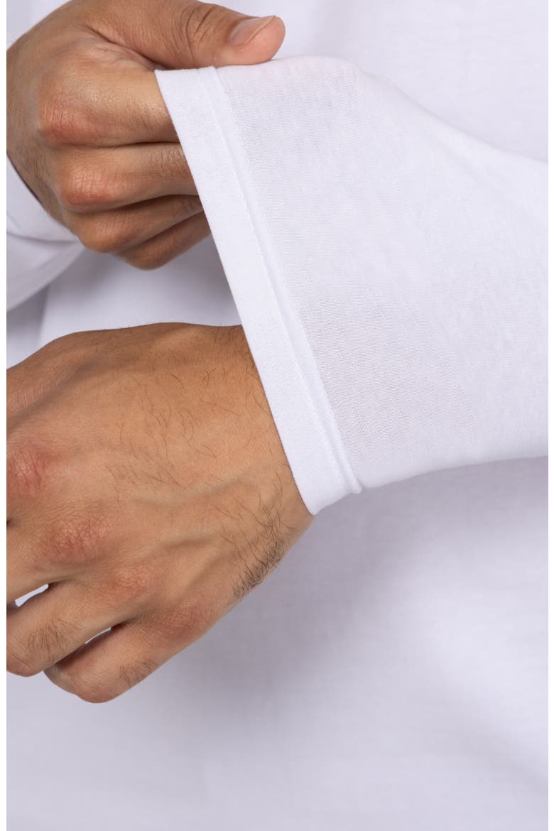 Crewneck Long Sleeve T-Shirt, Alternate, color, WHITE