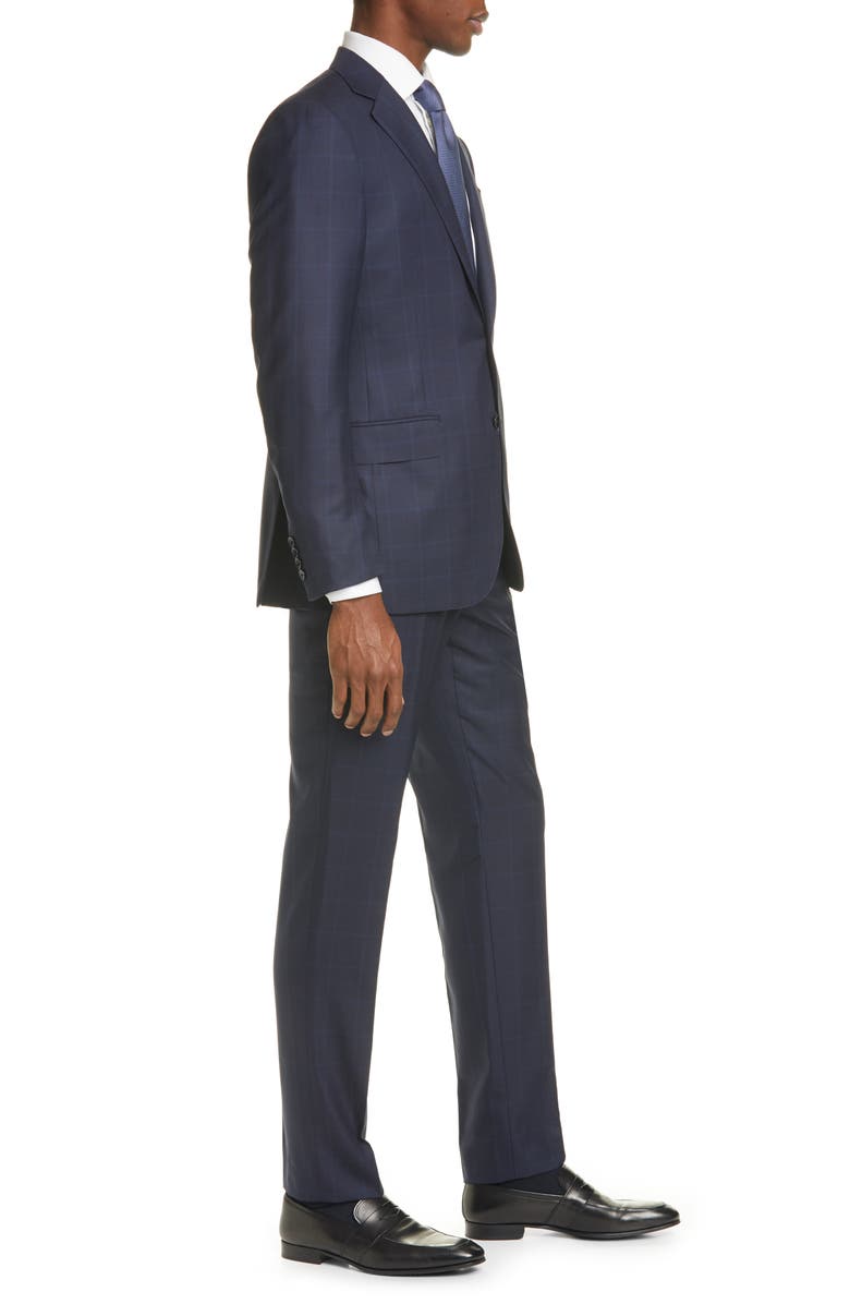 ZEGNA Ermenegildo Zegna Milano Trofeo Classic Fit Windowpane Wool & Silk Suit, Alternate, color, 