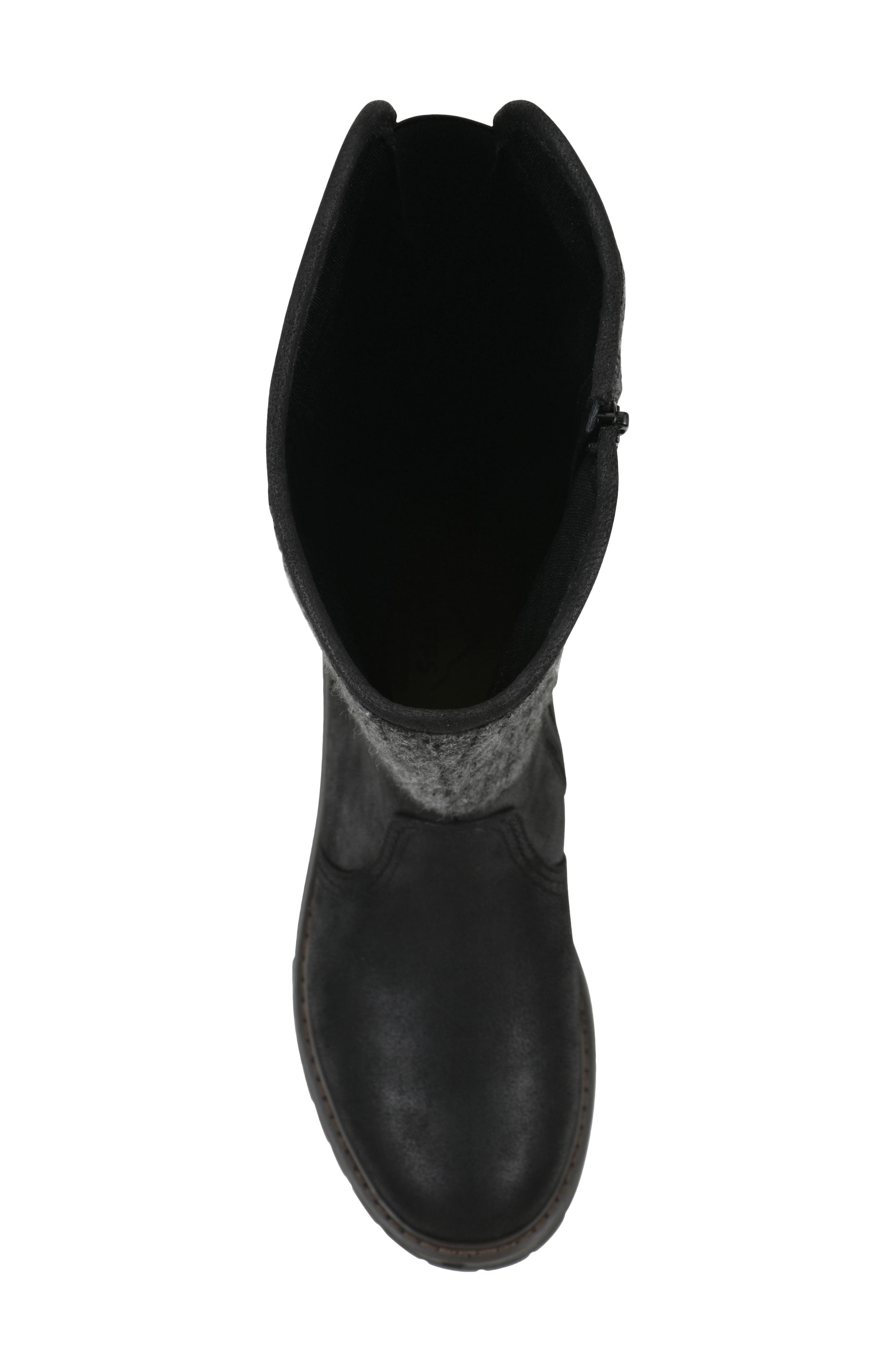 Mavis Knee High Boot, Alternate, color, BLACK/ FABRIC