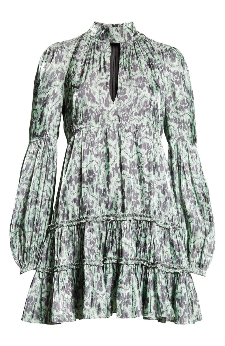 Cinq à Sept Bessie Floral Print Long Sleeve Minidress, Alternate, color,