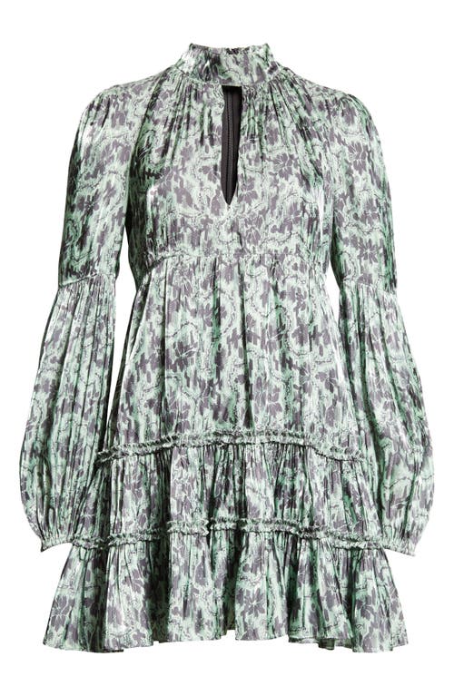 Cinq À Sept Bessie Floral Print Long Sleeve Minidress