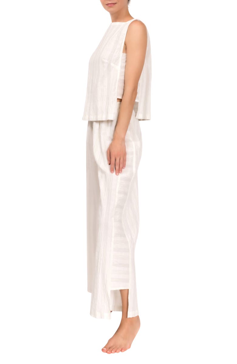 Everyday Ritual Piper Stripe Cotton Pajamas, Alternate, color, Honeydew Stripe