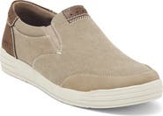 NUNN BUSH Kore City Walk Canvas Moc Toe Slip-On Sneaker - Wide Width Available