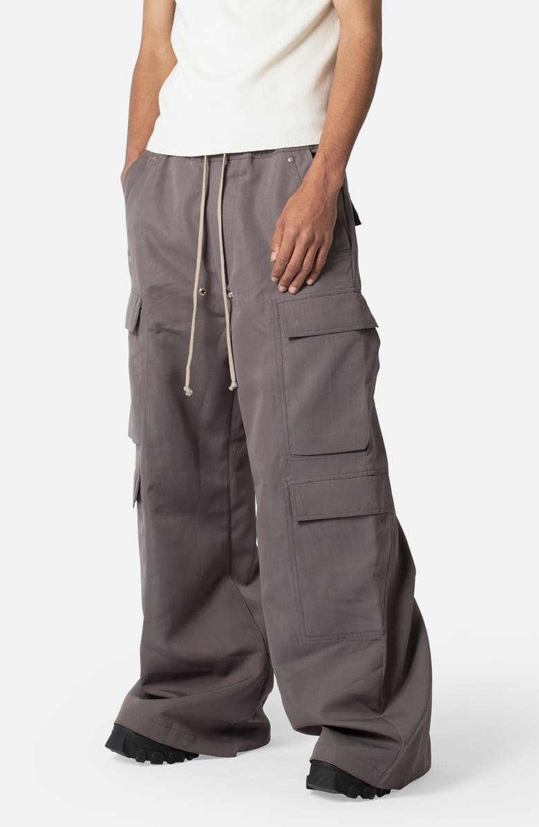 mnml Rave Oversize Double Cargo Pocket Pants, Alternate, color, Brown