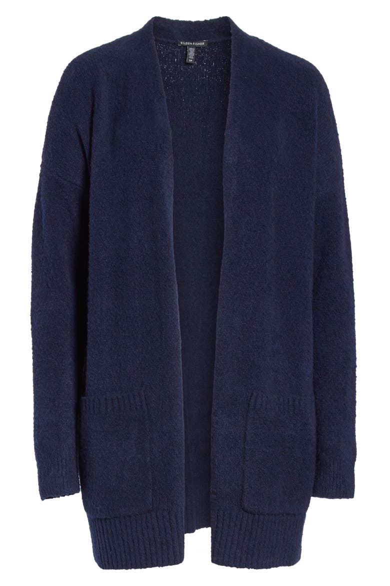 Long Organic Cotton Blend Cardigan, Alternate, color, MIDNIGHT