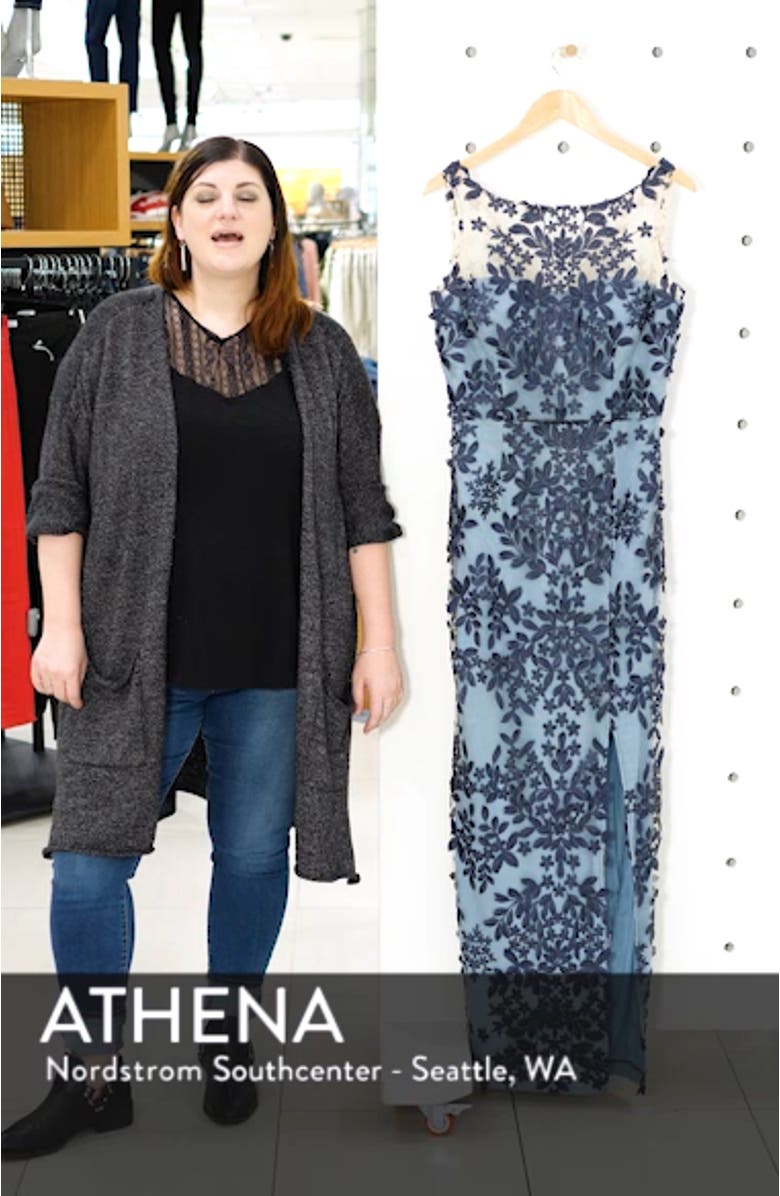 Leaf Embroidered Gown, sales video thumbnail