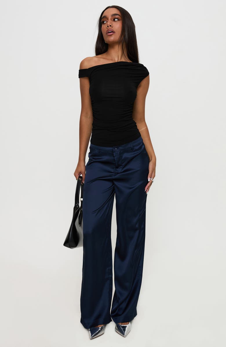 Princess Polly Alaina Satin Wide Leg Pants, Alternate, color, 