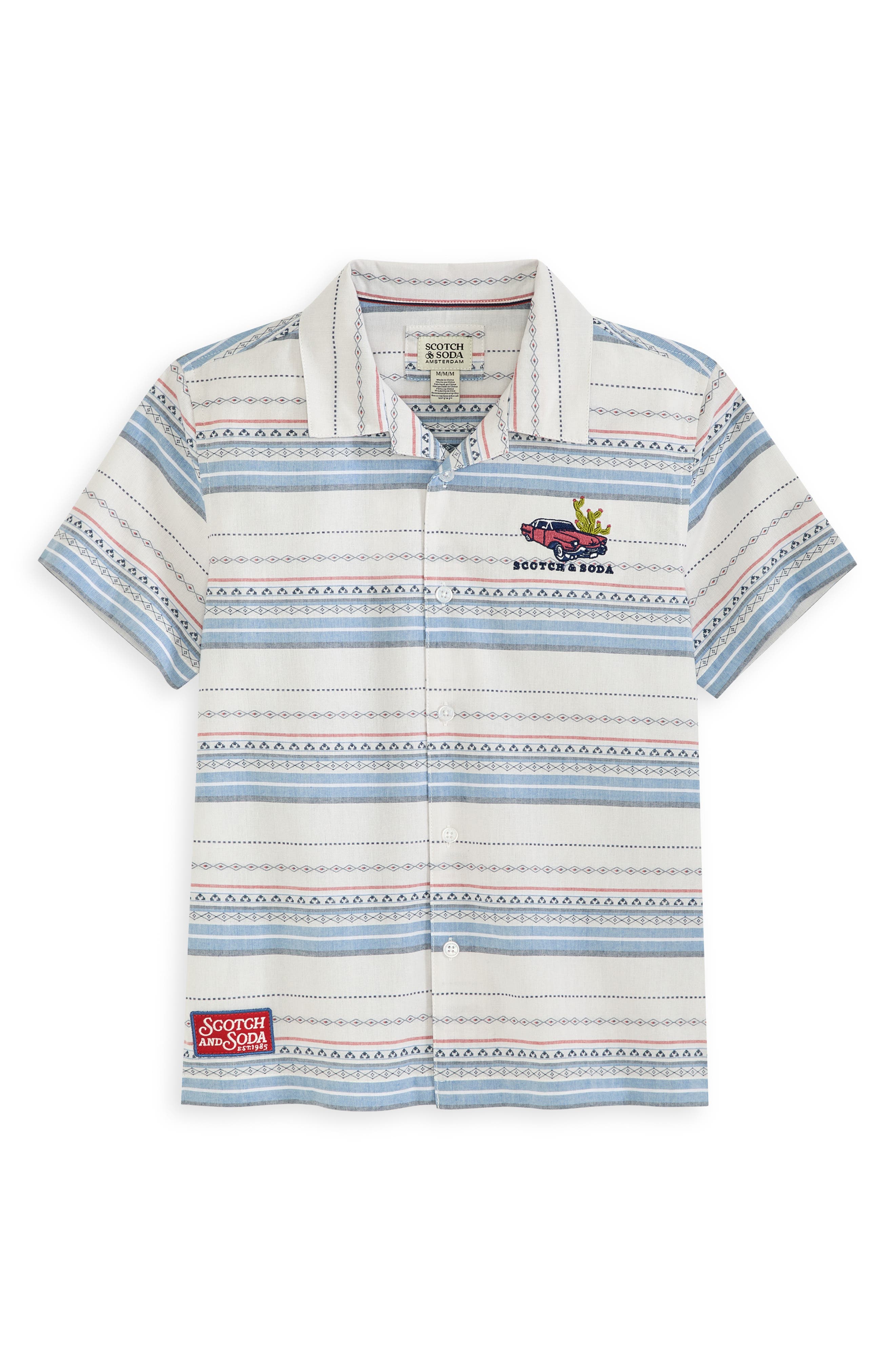 Scotch & Soda Kids' Dobby Camp Shirt