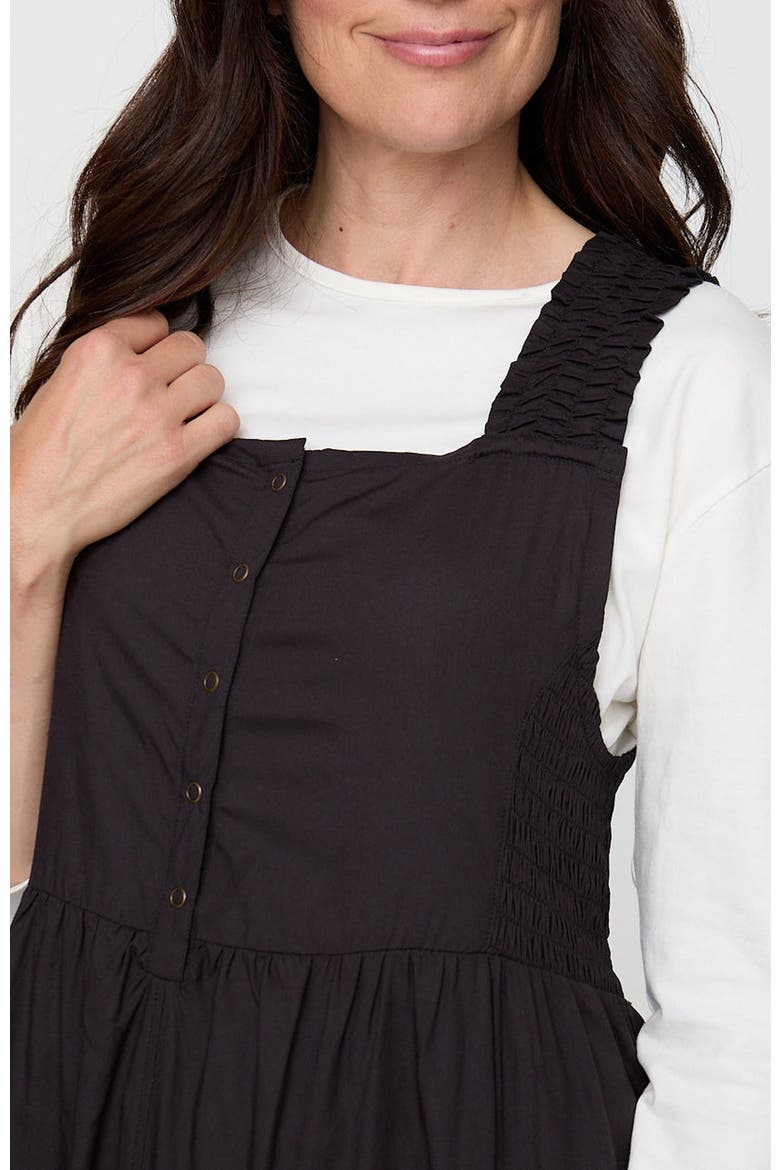 Smocking Strap Jumpsuit, Alternate, color, Black