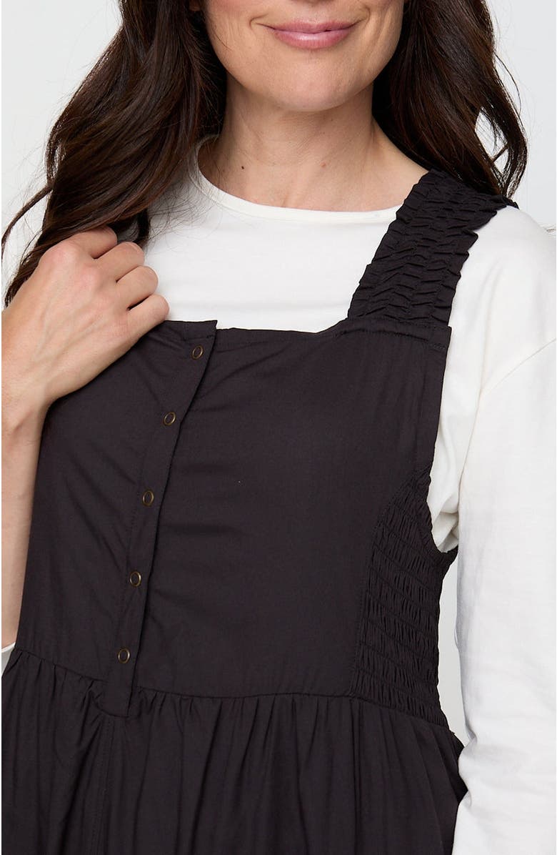 Turtledove London Smocking Strap Jumpsuit, Alternate, color, Black