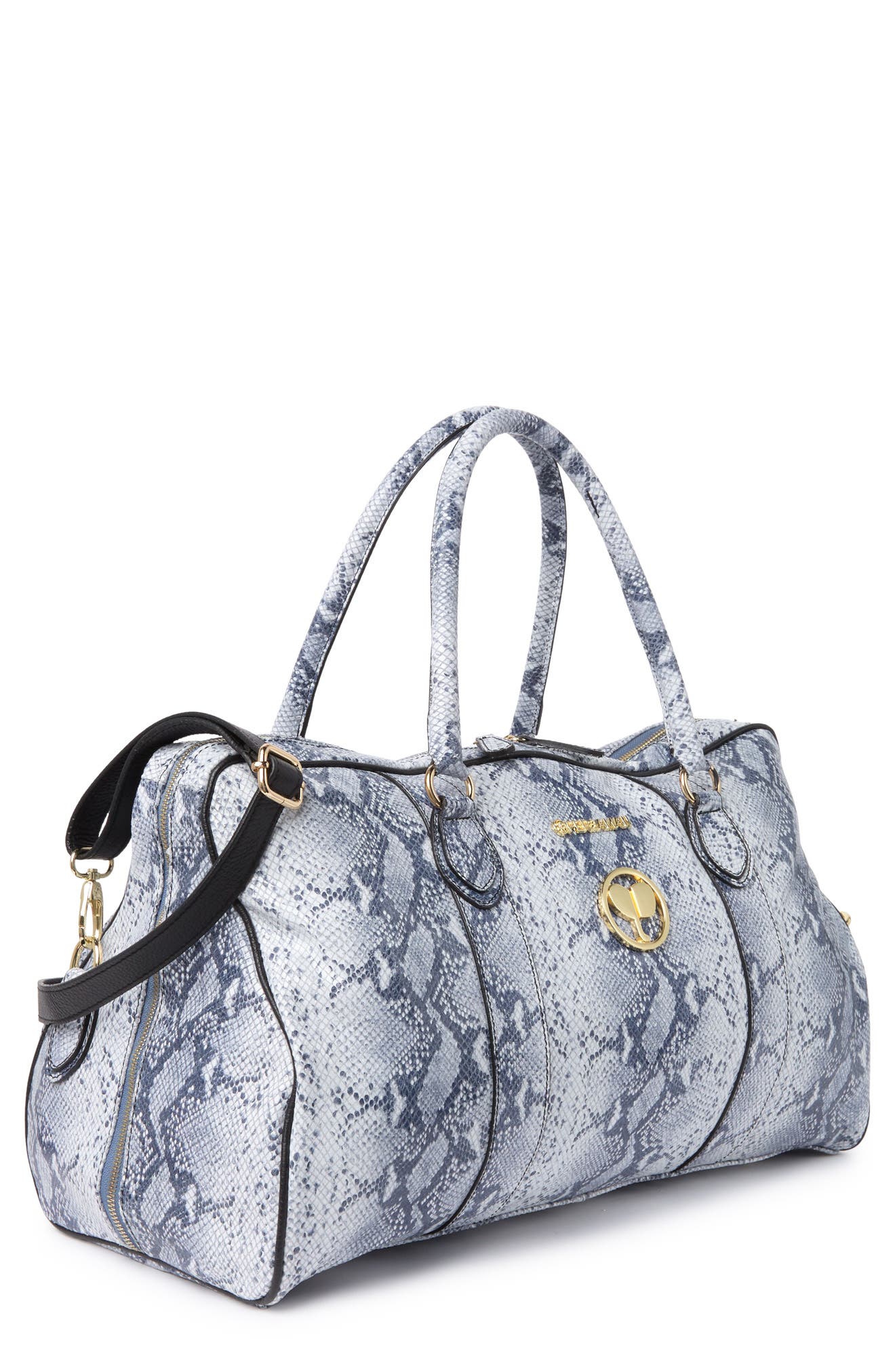 Persaman New York Angelina Python Snake Skin Print Duffel Bag, Alternate, color, 
