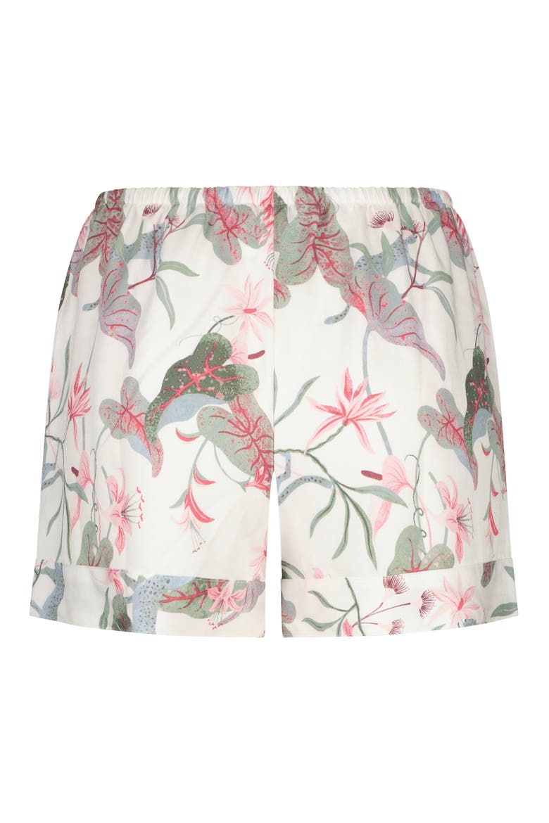 Cheetah Pajama Shorts, Alternate, color, SNOW WHITE
