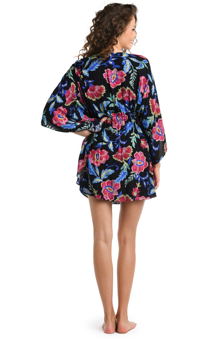 La Blanca Midnight V-Neck Cover-Up Dress, Alternate, color,