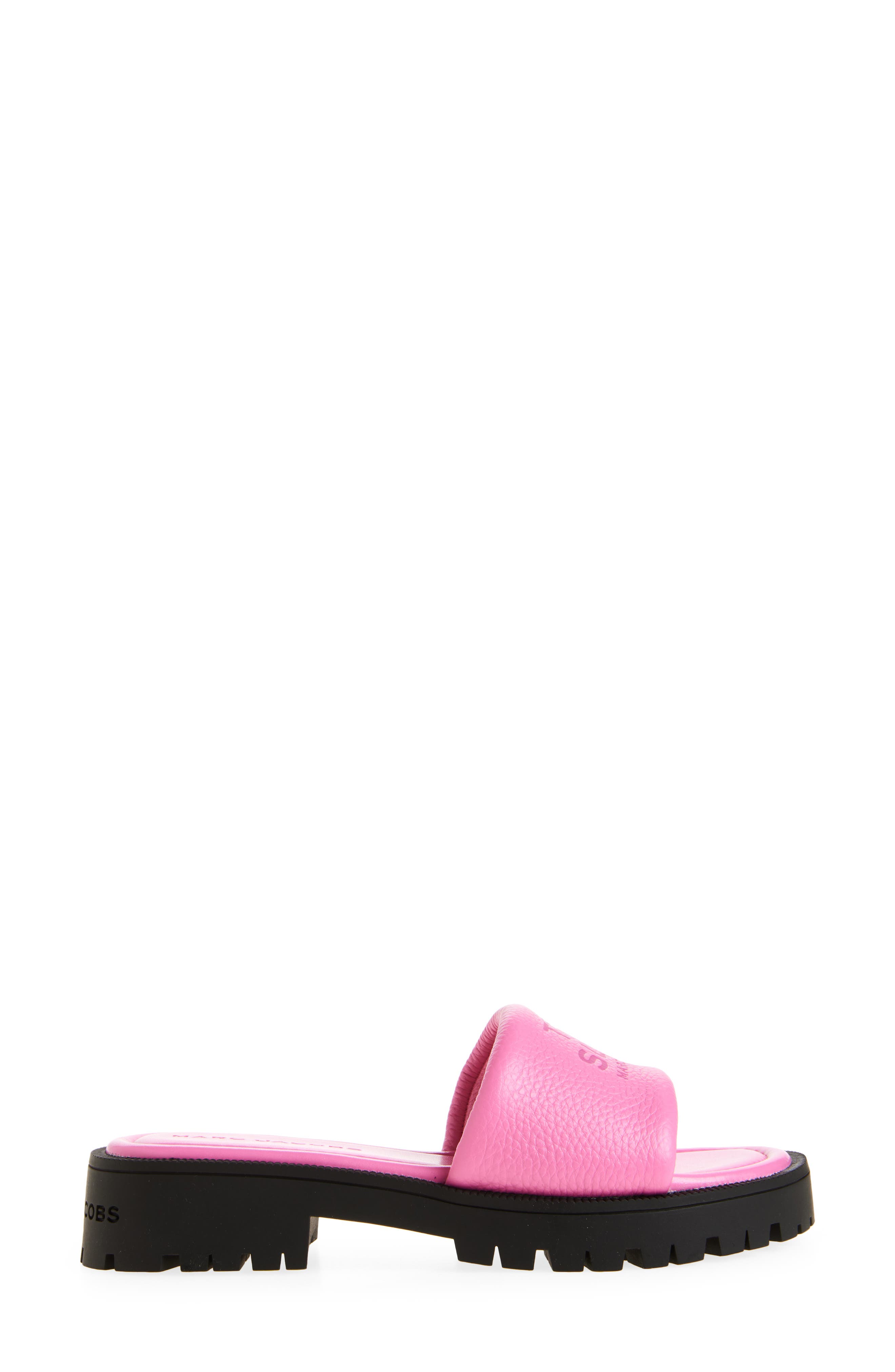 Marc Jacobs The Lug Slide Sandal, Alternate, color, Bow Pink