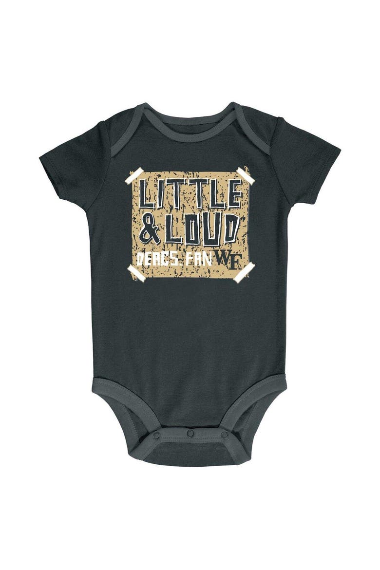 Infant Champion Black/Gray/White Wake Forest Demon Deacons 3-Pack Bodysuit Set, Alternate, color, Black