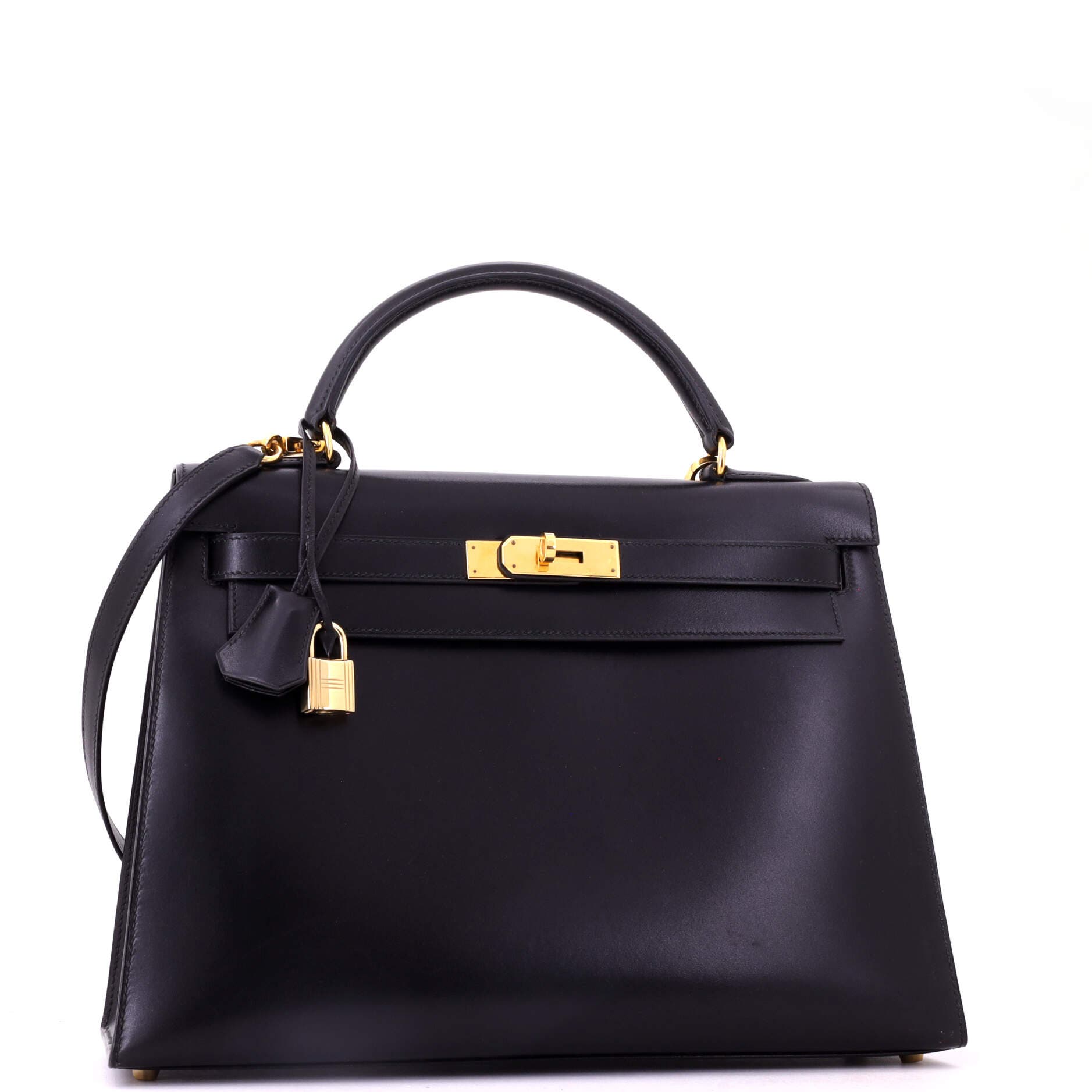 Kelly Handbag Black Box Calf with Gold Hardware 32, Alternate, color, Black