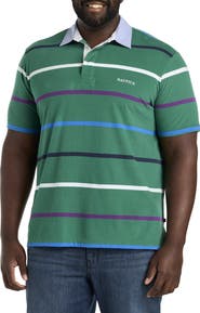 Nautica Big & Tall Striped Rugby Polo Shirt