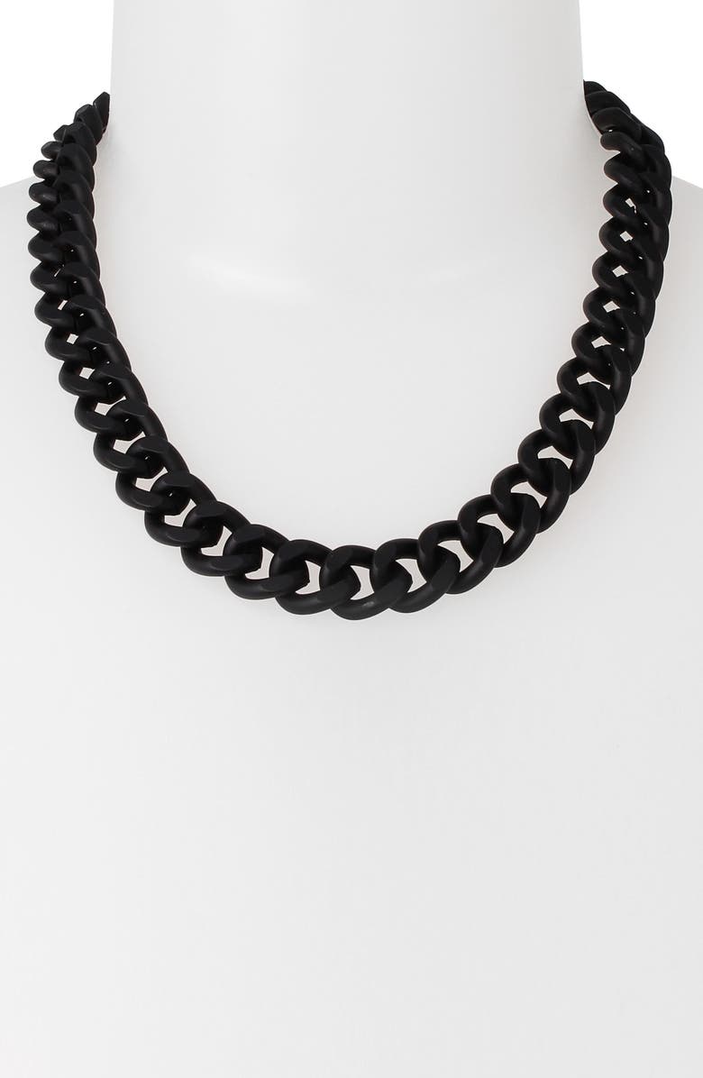 AllSaints Chunky Curb Chain Collar Necklace, Alternate, color, 