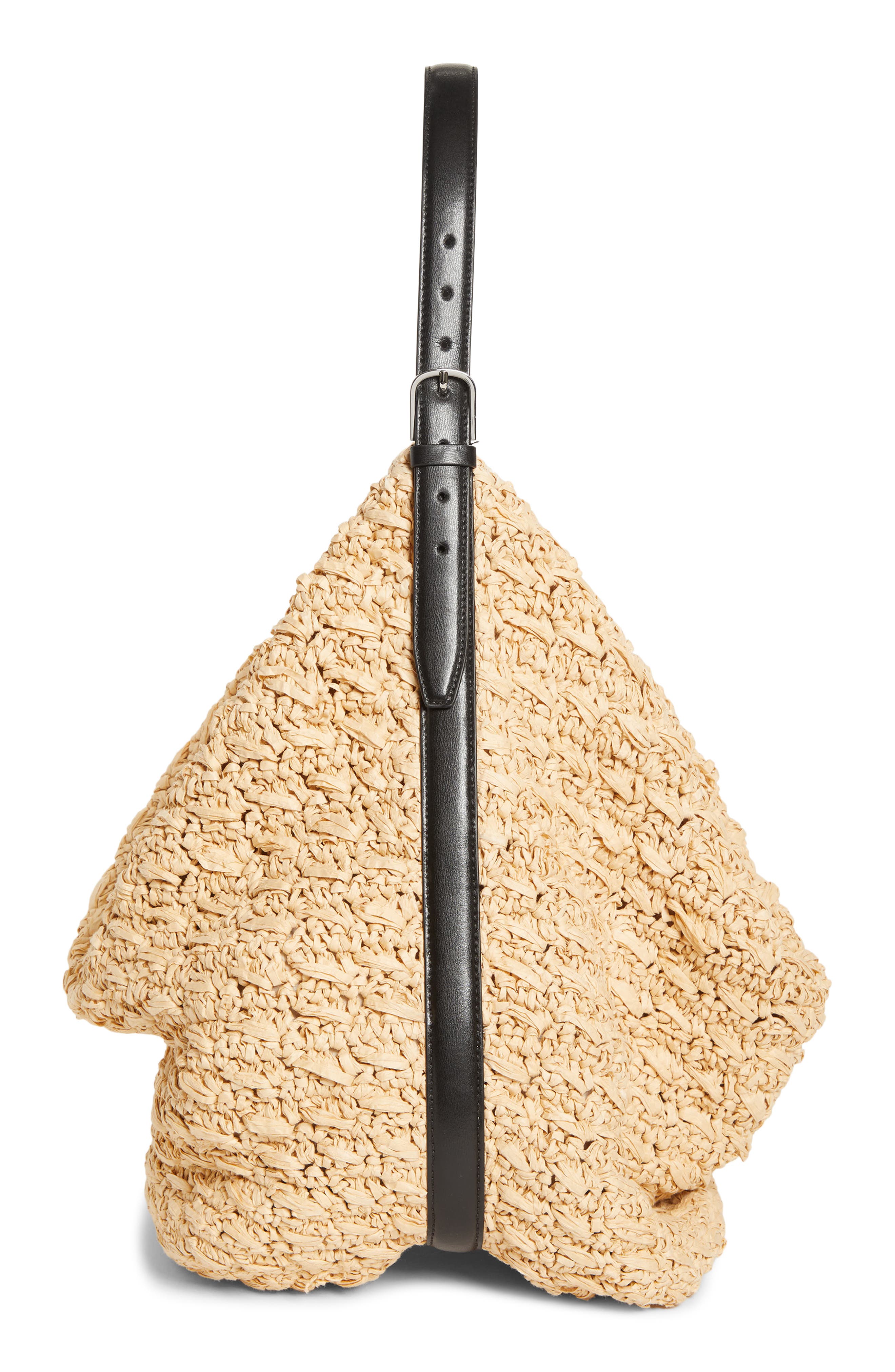 TOTEME Belted Straw Tote, Alternate, color, Natural