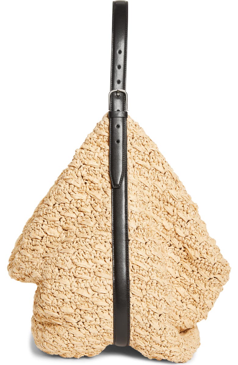 TOTEME Belted Straw Tote, Alternate, color, Natural