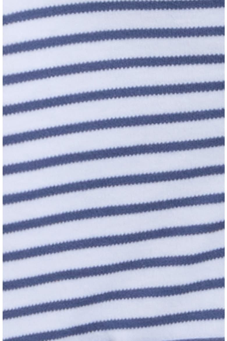 Sailing Stripe Hooded Cotton Romper, Alternate, color, BLUE STRIPE