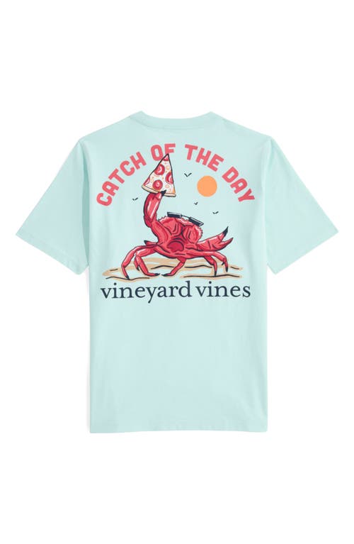 Vineyard Vines Kids' Catch Of The Day Cotton Graphic Pocket T-shirt In Blue
