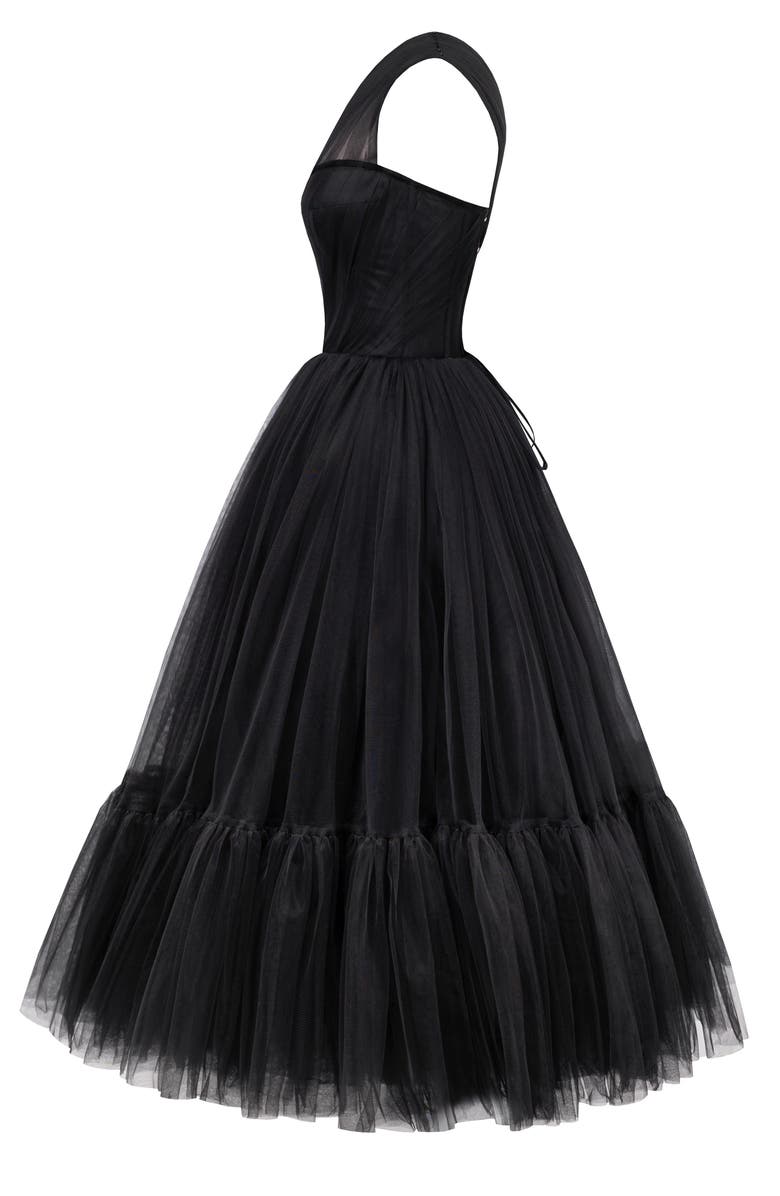 Milla One-Shoulder Cocktail Tulle Dress, Alternate, color, 
