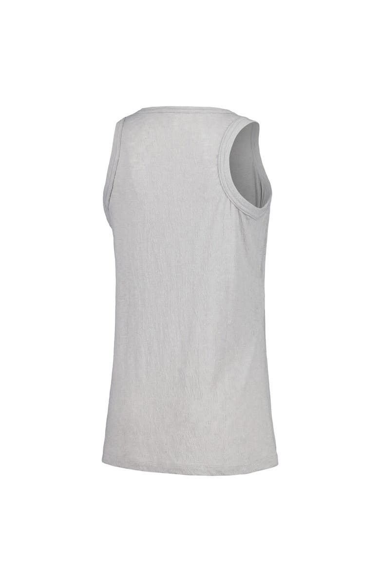 SOFT AS A GRAPE Women's Soft as a Grape Gray Miami Marlins Gauze High Neck Tank Top, Alternate, color, Gray