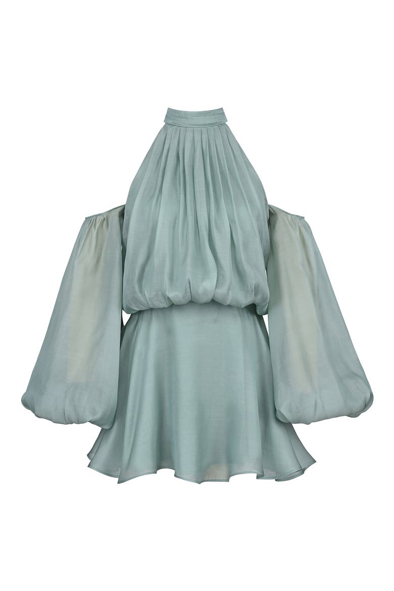 Chantelle Jade Appliqué Organza Gown, Alternate, color, JADE
