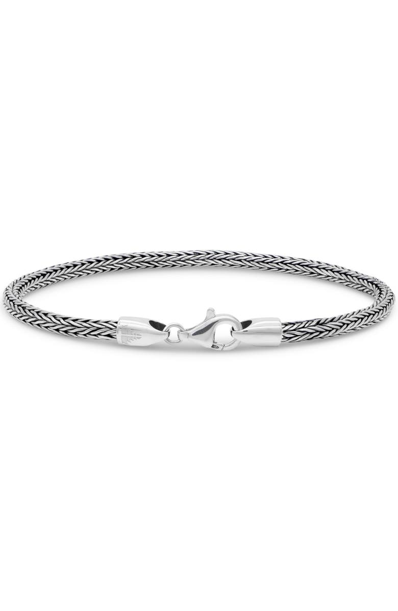 DEVATA Foxtail Chain Bracelet in Sterling Silver, 3mm, Alternate, color, Silver