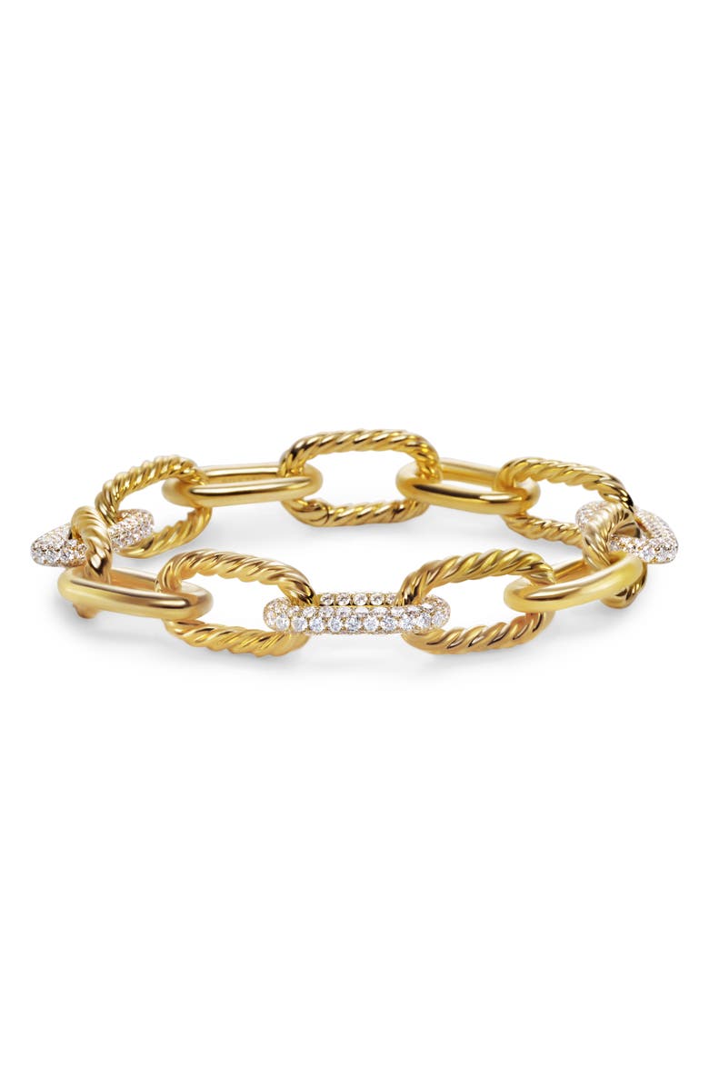 David Yurman DY Madison<sup>®</sup> Chain Bracelet in 18K Yellow Gold with Diamonds, 11mm, Main, color, 18K Yellow Gold