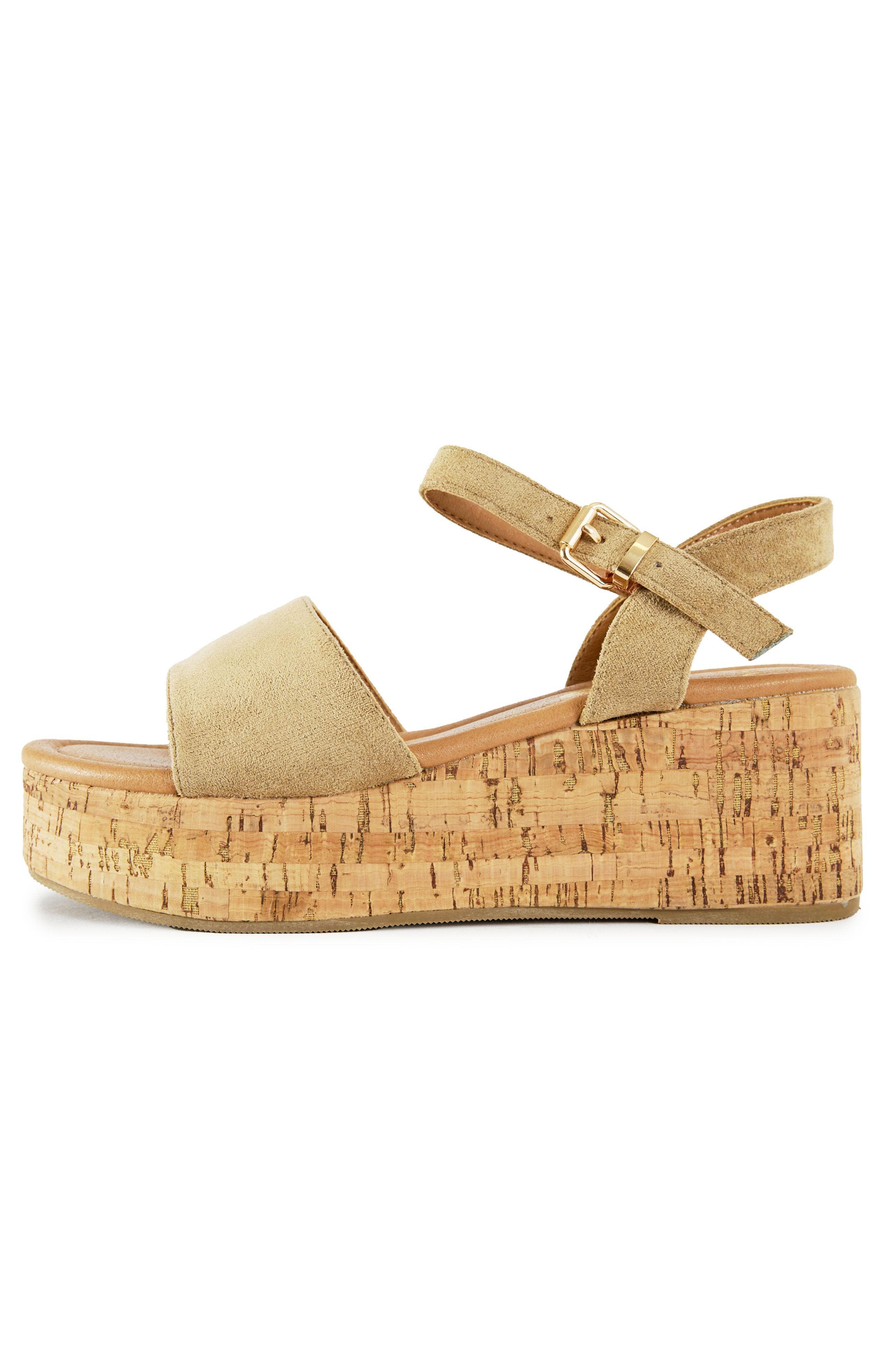 V.gan Womens Gotu Wedge Cork Sandals, Main, color, Natural