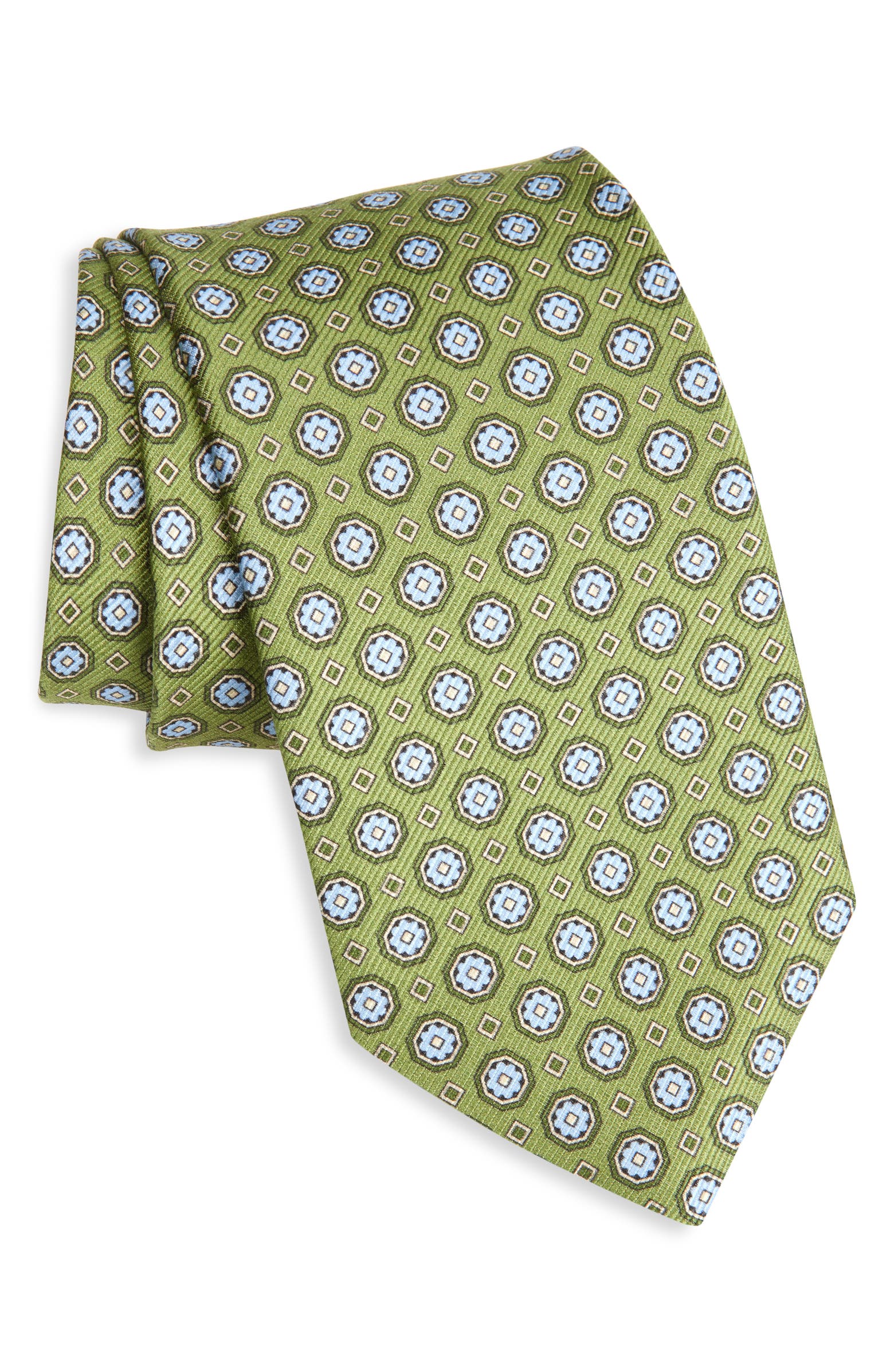 David Donahue Geometric Medallion Silk Tie | Nordstromrack