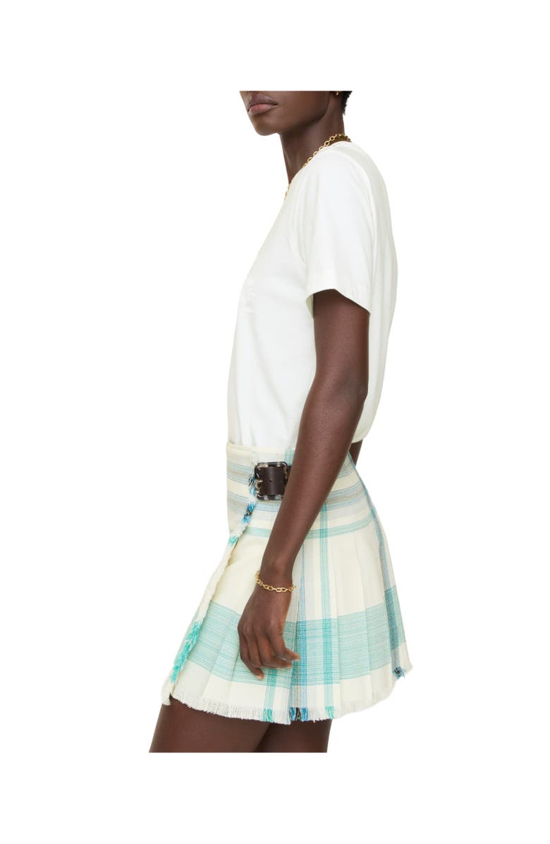 Burberry Check Viscose Blend Mini Kilt, Alternate, color, Tidal Blue