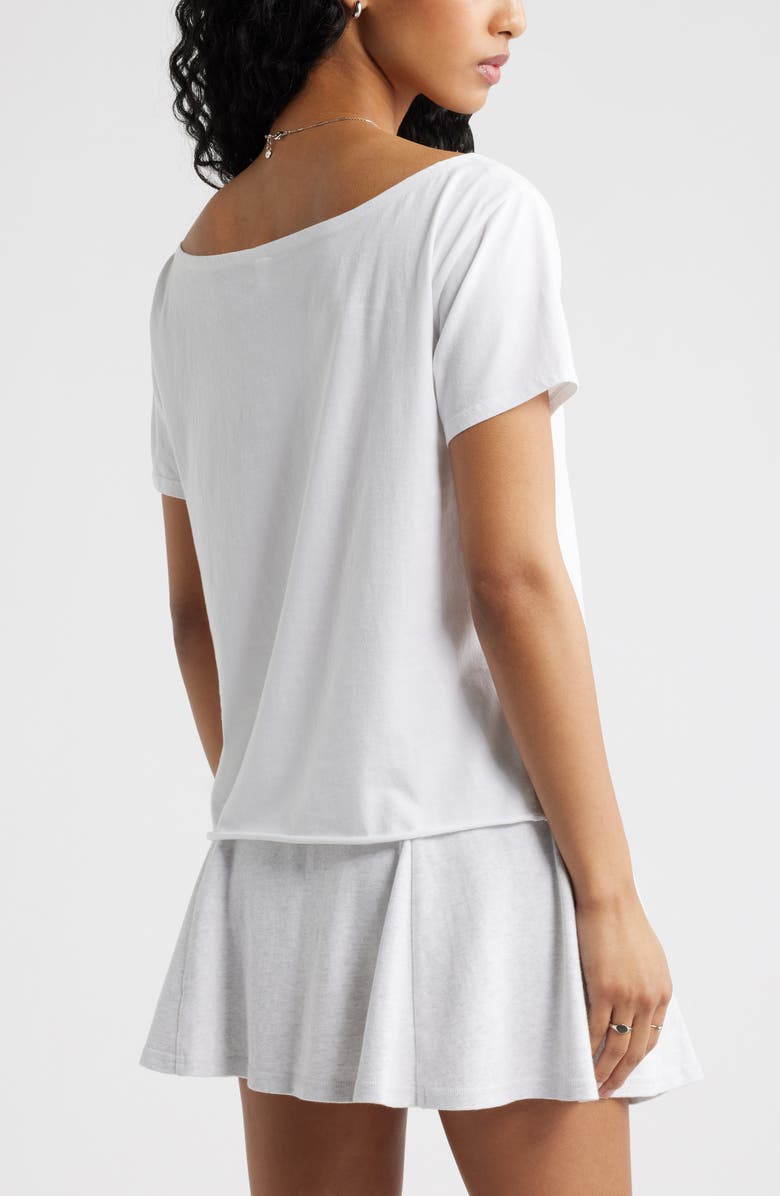 BP. Relaxed Fit Boat Neck Cotton T-Shirt, Alternate, color, White